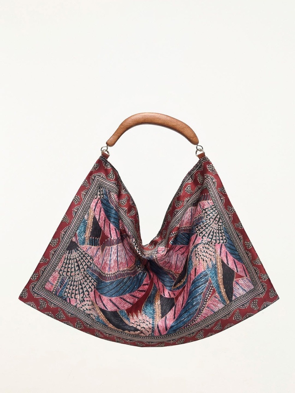 Farm Rio Wood Handle Large Scarf Bag